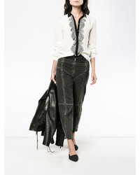 Женская белая кружевная рубашка от Etro