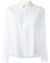 Женская белая кружевная рубашка от Sacai