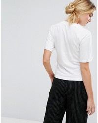 Женская белая кружевная футболка от Monki