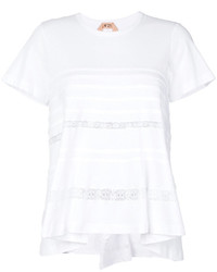 Женская белая кружевная футболка от No.21