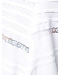 Женская белая кружевная футболка от No.21