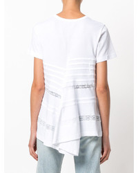 Женская белая кружевная футболка от No.21