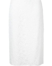 Белая кружевная юбка-карандаш от Nina Ricci