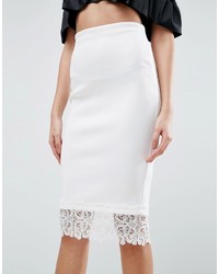 Белая кружевная юбка-карандаш от Asos