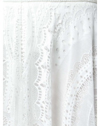 Белая кружевная юбка-миди от Chloé