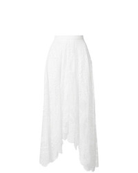 Белая кружевная юбка-миди от Chloé