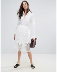 Белая кружевная юбка от French Connection