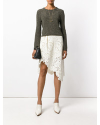 Белая кружевная юбка от Ermanno Scervino