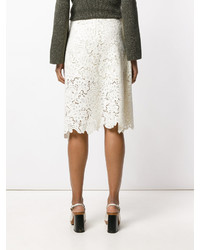 Белая кружевная юбка от Ermanno Scervino