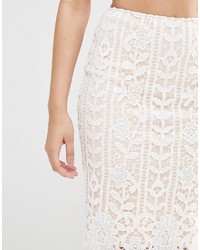 Белая кружевная юбка от Lipsy