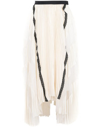 Белая кружевная юбка от Sacai