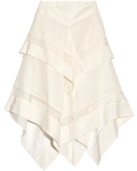 Белая кружевная юбка от Wes Gordon