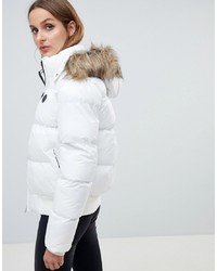 Женская белая куртка-пуховик от Schott