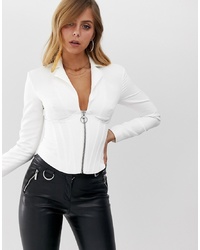 Женская белая куртка-рубашка от ASOS DESIGN