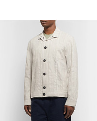 Мужская белая куртка-рубашка от Oliver Spencer