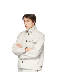 Мужская белая куртка-рубашка от Acne Studios