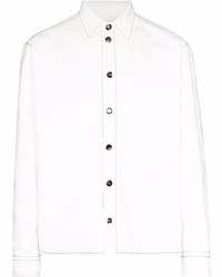 Мужская белая куртка-рубашка от Bottega Veneta