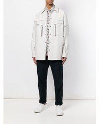Мужская белая куртка-рубашка от Lanvin