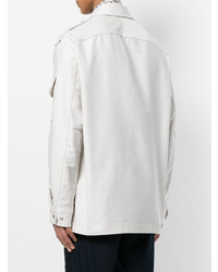 Мужская белая куртка-рубашка от Lanvin