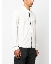 Мужская белая куртка-рубашка от C.P. Company