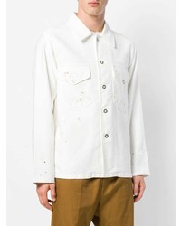 Мужская белая куртка-рубашка от Our Legacy