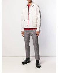 Мужская белая куртка-рубашка от Lanvin