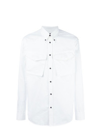 Мужская белая куртка-рубашка от DSQUARED2