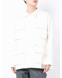 Мужская белая куртка-рубашка от WTAPS