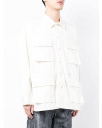 Мужская белая куртка-рубашка от WTAPS