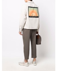 Мужская белая куртка-рубашка от Oamc