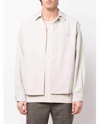 Мужская белая куртка-рубашка от Oamc