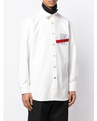 Мужская белая куртка-рубашка от Raf Simons