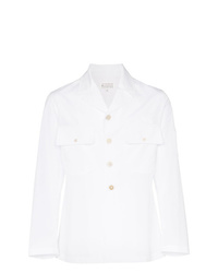 Мужская белая куртка-рубашка от Maison Margiela