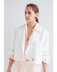 Женская белая куртка-рубашка от Mango