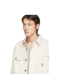 Мужская белая куртка-рубашка от Acne Studios