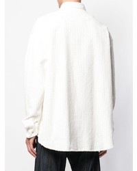 Мужская белая куртка-рубашка от Sunnei