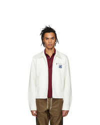 Мужская белая куртка-рубашка от Prada