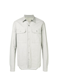 Мужская белая куртка-рубашка от Rick Owens