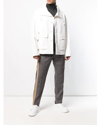 Мужская белая куртка-рубашка от Jil Sander