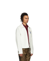 Мужская белая куртка-рубашка от Prada