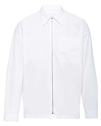 Белая куртка харрингтон от Prada