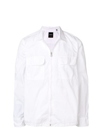 Мужская белая легкая куртка-рубашка от BOSS HUGO BOSS