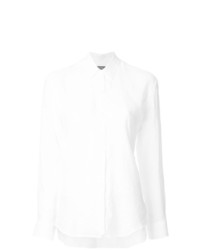 Белая льняная блуза на пуговицах от Jac+ Jack