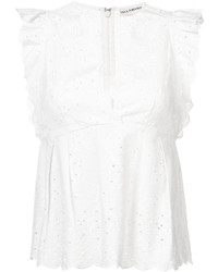 Белая льняная блузка с вышивкой от Ulla Johnson