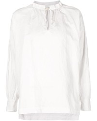 Белая льняная блузка с длинным рукавом от Arts & Science