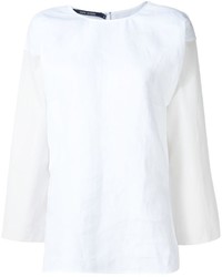 Белая льняная блузка с длинным рукавом от Sofie D'hoore