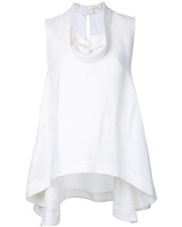 Белая льняная блузка от DELPOZO