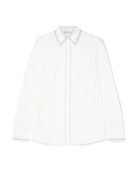 Женская белая льняная классическая рубашка от Gabriela Hearst
