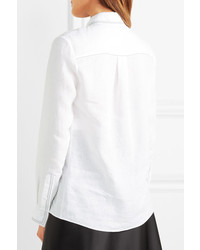Женская белая льняная классическая рубашка от Gabriela Hearst