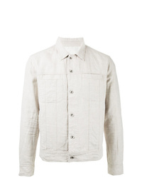 Белая льняная куртка-рубашка